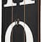 Glitzhome® 42" Black Home Wood Porch Sign with 3 Changeable Wreaths